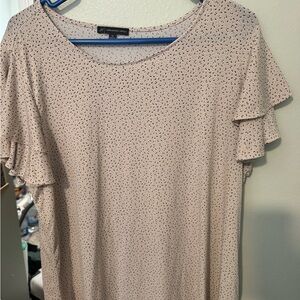 Light Pink Ruffle Sleeve Blouse